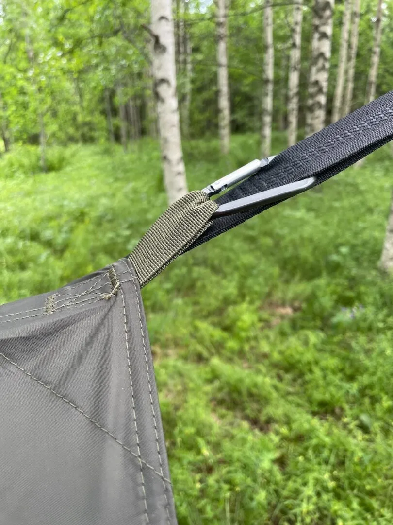 Momo Jord Tarp pitched in forest