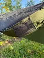 The hammock pocket seen from below